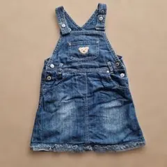 steiffシュタイフ デニムオーバーオールスカート 92cm