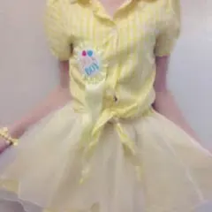 ミオレミュー 黄色ギンガムチェックセットアップのサムネイル