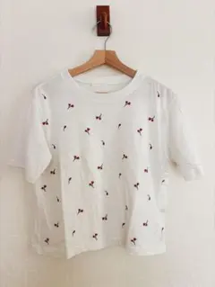 お花刺繍Tシャツ（ehka sopo）