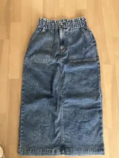 デニムブルー ハイウエストスカートM