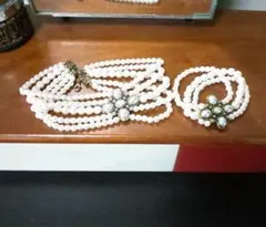 パール チョーカー ブレスレット セット