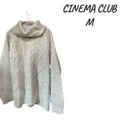 CINEMA CLUB グレー ケーブルニットセーターMサイズ