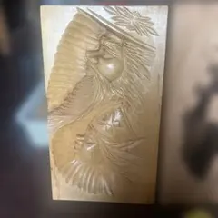 木彫り 壁掛け レリーフ アイヌ ピリカメノコ インテリア - メルカリ