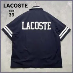 美品✨ LACOSTE ラコステ バックプリントボーリングシャツ 39 ネイビーのサムネイル