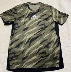 美品 adidas アディダスAEROREADYカモフラ Tシャツ 2XL 迷彩