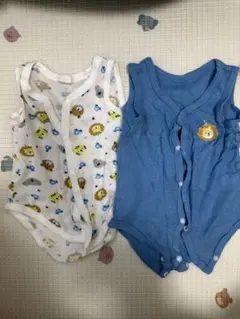 ベビー肌着2枚セット（動物柄・無地）西松屋