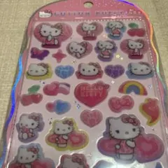 ハローキティ コットンパフィー　シール　サンリオ