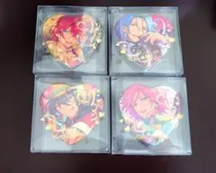 あんスタ　ハート缶バッジ　クレビ　4個セット