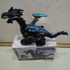 ドラゴン型フィギュア 青と黒