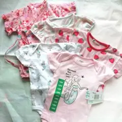女の子 夏用の可愛い花柄ベビー服おまとめ6点！！！ 18M 80 着物ロンパース