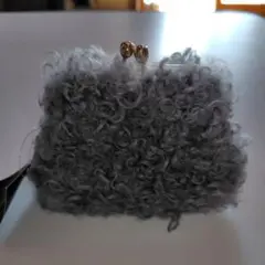 リアルファー　がま口ポーチ