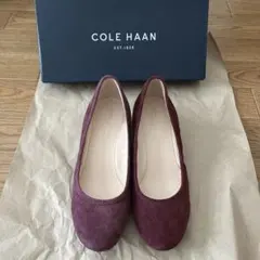 COLE HAAN ウェッジソール パンプス スエード パープルのサムネイル
