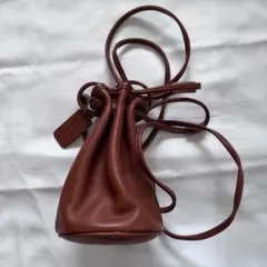 お値下げ‼️オールドコーチ 巾着ショルダーバッグ　ブラウン