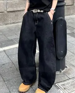 【新品未使用】大人気‼️アメリカン　ワイドデニム　ワイドパンツ　y2k Opium