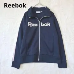 リーボック／ジャージ L 長袖 ロゴ刺繍 スポーツ トレーニング 紺 ピンクのサムネイル