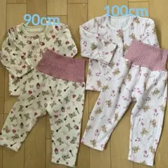ベビー キッズ　キルトパジャマ　90cm 100cm 2点セット
