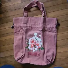 PINK HOUSE 花柄トートバッグ