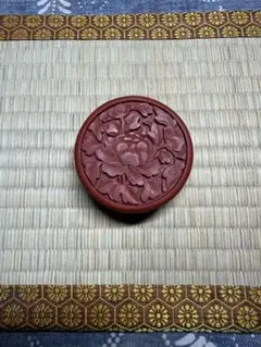 堆朱　香合 茶道具