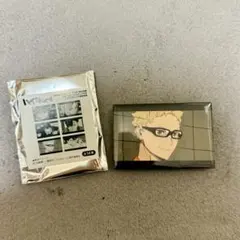 ハイキュー!!ゴミ捨て場の決戦 スタンド付きスクエアバッジ場面写真 月島蛍