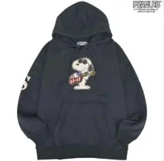 スヌーピー　JOECOOL　プルオーバーパーカー　裏起毛　メンズL　C