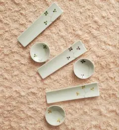 【有田焼】日本製 和風 かわいい 箸置き 豆皿 全6点セット