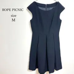 美品✨ロペピクニック ノースリーブドレス ワンピース ネイビー ガーリー