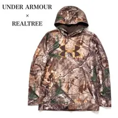 【希少コラボ】 アンダーアーマー × リアルツリー 迷彩パーカー　カモフラ　撥水