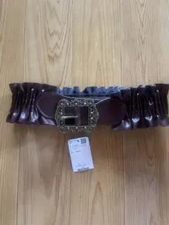 アクシーズファム フリルデザイン ブラウンベルト