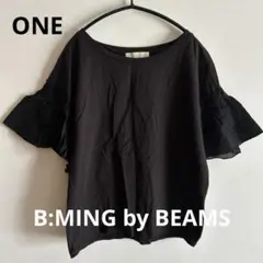 B:MING by BEAMS フリル ギャザースリーブ 半袖Tシャツ ブラックのサムネイル