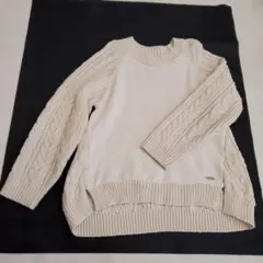 petit main ケーブル編みセーター アイボリー　 Lサイズ