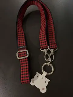 familiar ファミリア ショルダーストラップ 赤チェック　正規品
