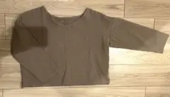 ブラウン 五分袖 トップス