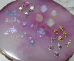 夏ネイル　ネイル　貝殻　ネイルパーツ　海　人魚　くらげ　チャーム　太陽　サマー