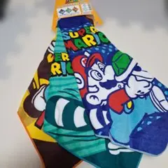 新品　スーパーマリオ ループ付きタオル3枚セット