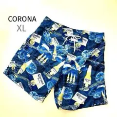 【Coronaコロナ】ビールライムデザインサーフパンツXL(Extra)ブルー青のサムネイル