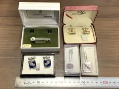 ネクタイピン　カフスボタン　アクセサリー　ケース付き　まとめ売り