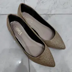 ✧Vivian✧ パンプス ゴールドラメ サイズ25cm