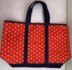 新品未使用】L.L.Bean ジップ付き レア ミニトートバッグ 犬 刺繍入り 