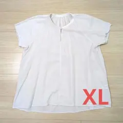 無印良品 強撚ボイルフレンチスリーブブラウス XL