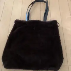 ファー巾着バッグ