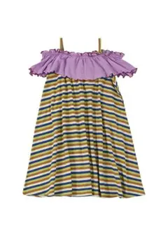 新品 MARKEYS CALMIA ストライプ柄オフショルダーワンピースのサムネイル