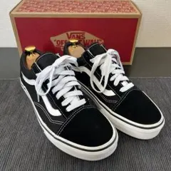 美品 VANS OLD SKOOL オールドスクール US規格　黒白 定番 箱付