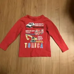トミカ 長袖カットソー 110cm 赤 ロンT キッズ　男の子