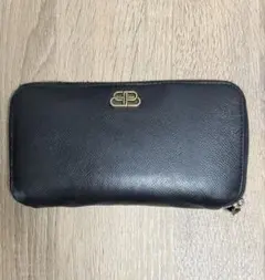 BALENCIAGA バレンシアガ ペーパー ジップ 長財布 グレー - メルカリ