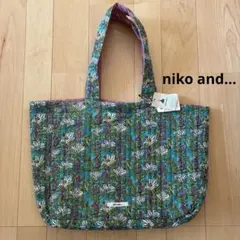 《タグ付き》niko and... 花柄キルティングトートバッグ