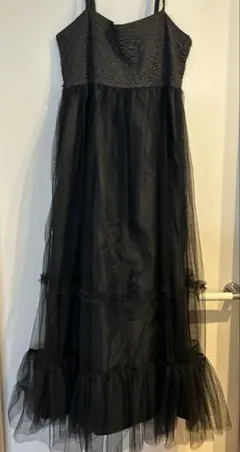 ブラック チュール キャミワンピース