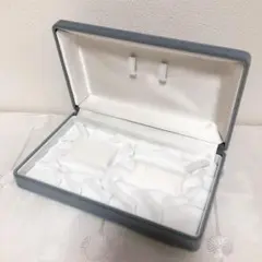 Lグレー 3点収納 匿名配送 アクセサリーケース ネックレス＋ピアス＋リング