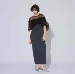 andresd fringe glitter knot dress ブルー 妊婦 - メルカリ