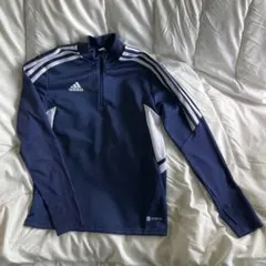 adidas ジッパー付きハイネックジャージ ネイビー