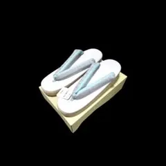 水色と白の草履　カフェ　カレンブロッソ風　きもの　新品未使用　Lサイズ